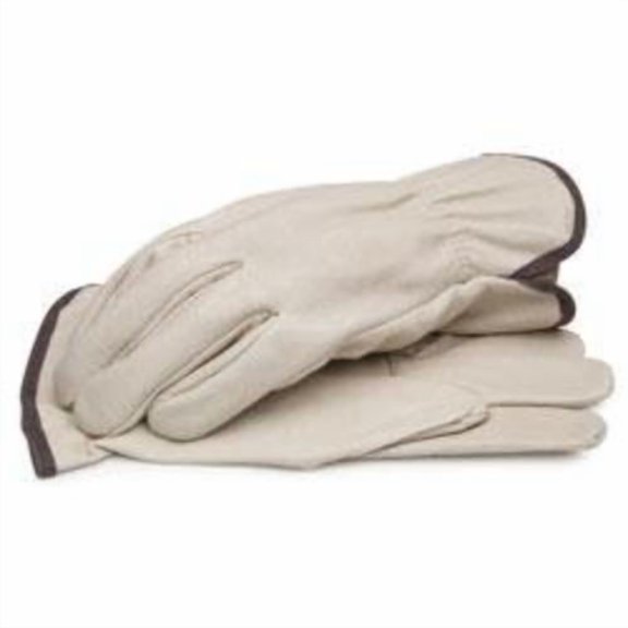 BlackCanyon Outfitters 82030/M Grain Leather Gloves with Shirred Elastic Wrist-M