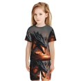 thumbnail image 5 of Balery Fiery Black Dragon Attack Conjunto de Pijama Infantil de Manga Corta con Estampado – Ropa de Dormir de Algodón Suave-4X-Large, 5 of 5
