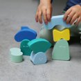 thumbnail image 2 of Quut - Blokki: Minty Blue - Soft Foam Stacking Toy - 10 Pieces - Fun & Creative Building - Playful Faces for Imaginative Stories - Multifunctional & Open-Ended Play, 2 of 3
