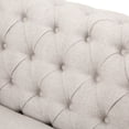 thumbnail image 6 of GDF Studio Tampa Chesterfield Tufted Club Chair with Nailhead Trim, Beige Fabric and Dark Brown, 6 of 8