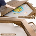 thumbnail image 6 of Avocahom Hexagonal Solid Wood Board Game Table for 4-6 Players,Convertible Dining Table/Game Table,Top Removable Gaming Table w/ Game Mat, 6*Cup Holders & Hobby Tray, 6 of 7