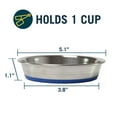 thumbnail image 3 of Our Pets DuraPet Stainless Steel Non-Slip (Cat Food Bowl or Water Bowl) (Holds up to 1 Cup of Dry Food or Wet Food) Easy to Clean S301, 3 of 3