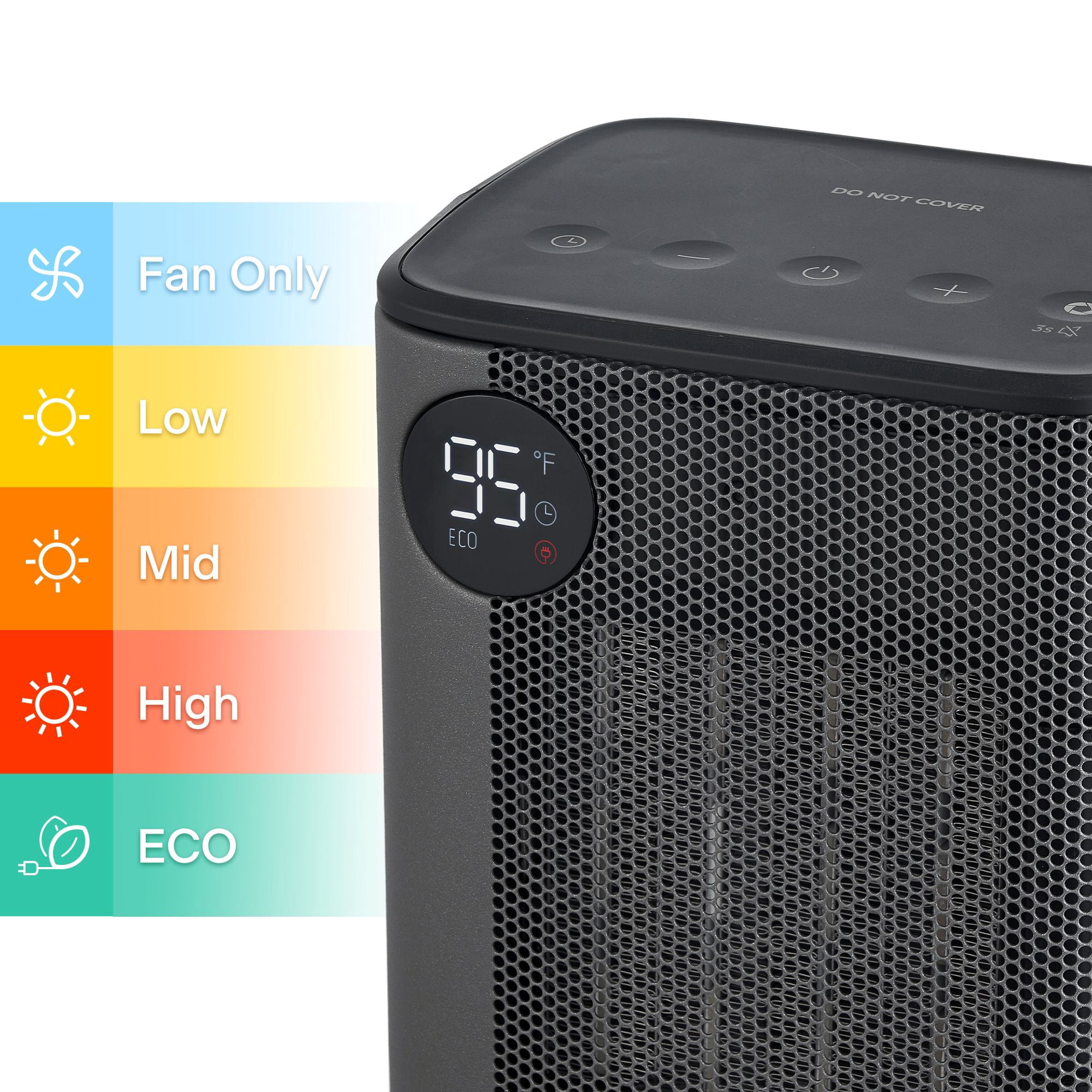 Pelonis Mechanical Desktop Ceramic Heater, PSH10CM1AB, New, Black
