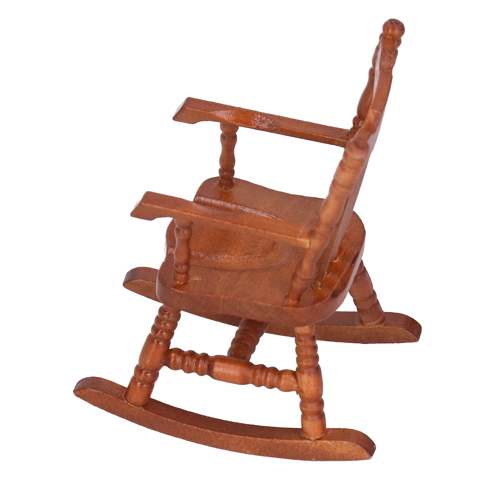 DIY Miniature Rocking Chair Dollhouse Rocking Chair Vivid Design For Baby Children Coffee Color Walmart