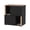 Black, variant on QinaQin Hidden Litter Box Furniture, Wooden Side Table Cat House with Double Enclosure, Scratching Posts and Storage
