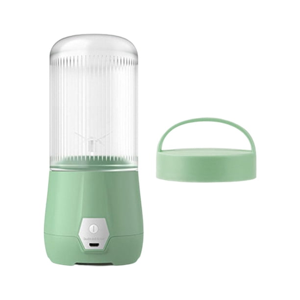 Exprimidor eléctrico Taza Exprimidor de viaje Taza Licuadora Mezclador Multifuncional USB Recargable de leche Licuadora de tamaño personal par Verde