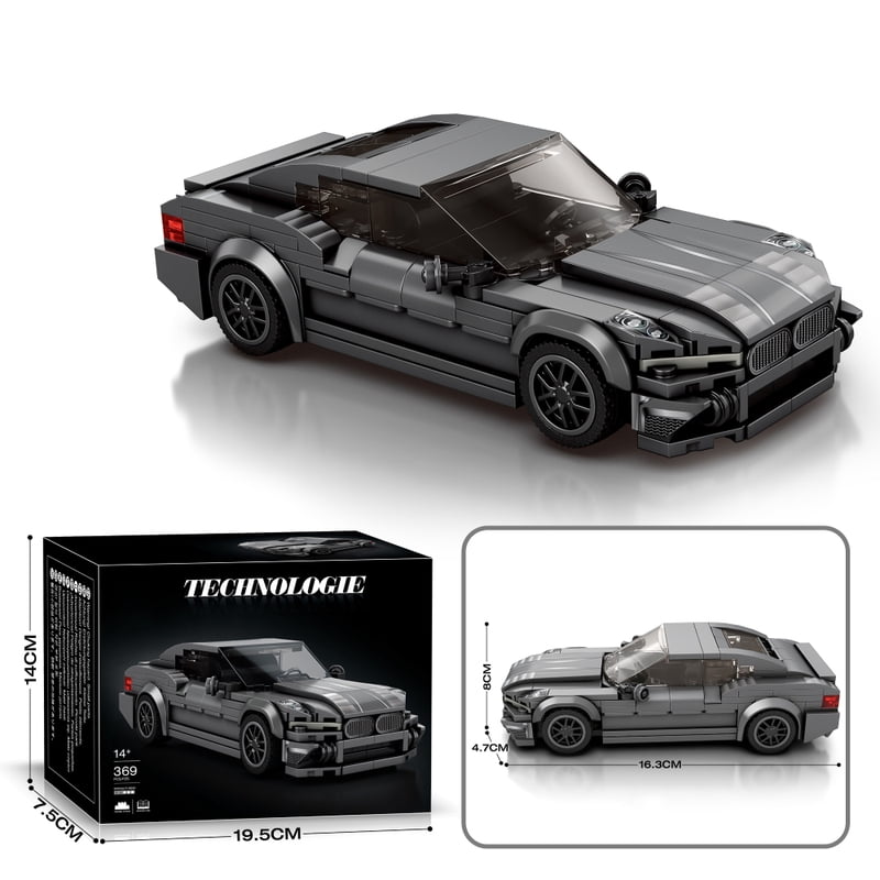 Sports Car Building Blocks Set for Adults, Racing Car Collectible Display Model Toy Kit, Creative Gift for Kid Boy Girl, 369 Pcs