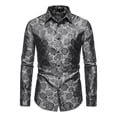 thumbnail image 1 of Camisa Formal Manga Larga Con Estampado Floral Para Hombre, 1 of 5