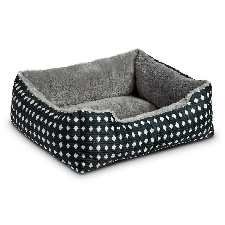 Vibrant Life Cuddler Small Dog Bed, Black 19" x 15"