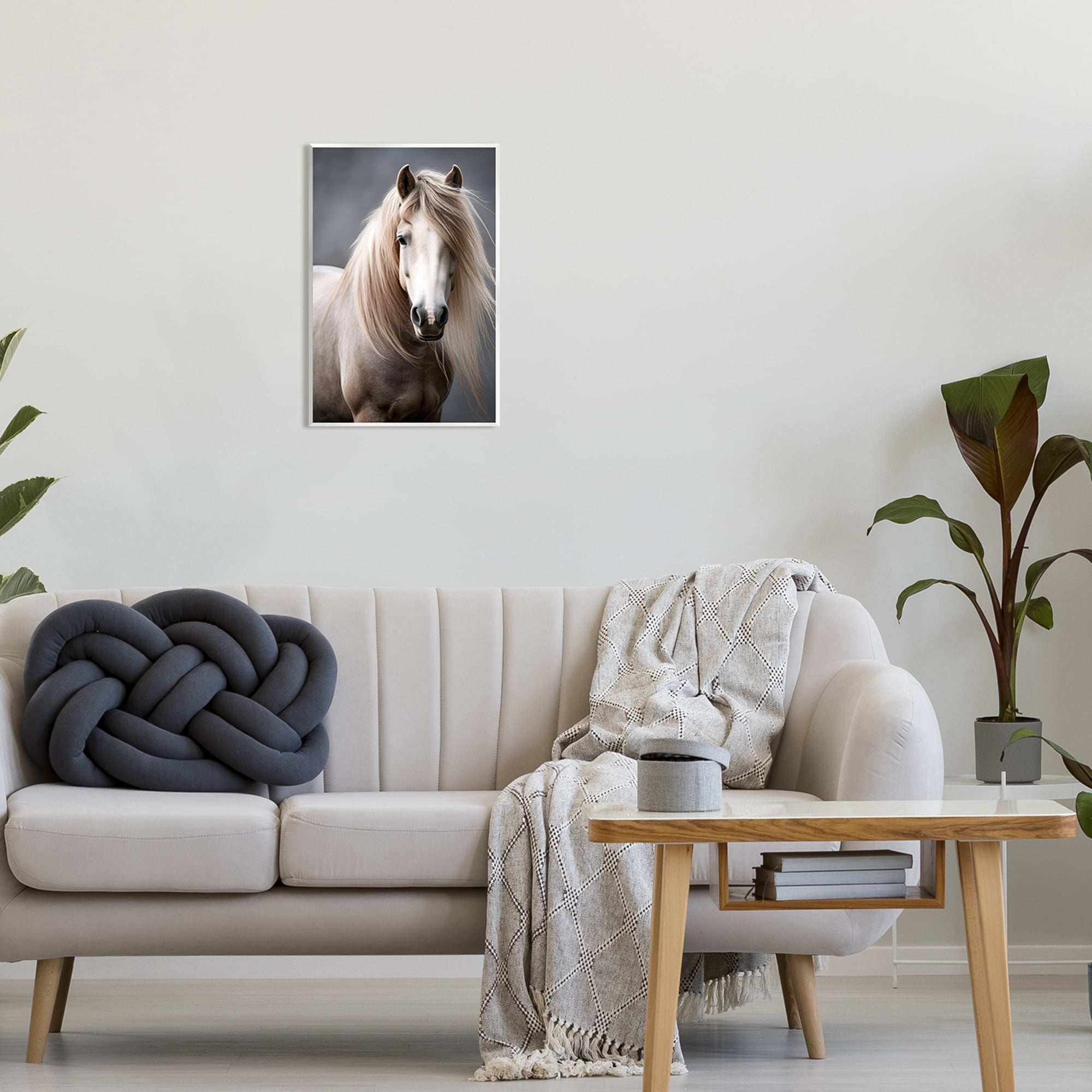 Stupell Industries Silky Haired Horse Animals & Insects Photography Unframed Art Print Wall Art, 13 x 19