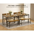 thumbnail image 2 of Aiho 4 Piece Dining Table with 2 Chairs and Bench for Kitchen, Small Space, Retro, 2 of 11
