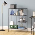thumbnail image 4 of 48" Gray Metal Four Tier Geometric Bookcase, 4 of 10