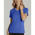 thumbnail image 5 of Real Essentials 5 Pack: Women's Short Sleeve Breeze Tech V-Neck T Shirt –Workout Top Wicking Dry Fit Athletic Tee (Plus), 5 of 6