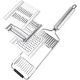 thumbnail image 1 of Rallador de queso de acero inoxidable, herramienta de cocina ajustable, manual, 1 of 4