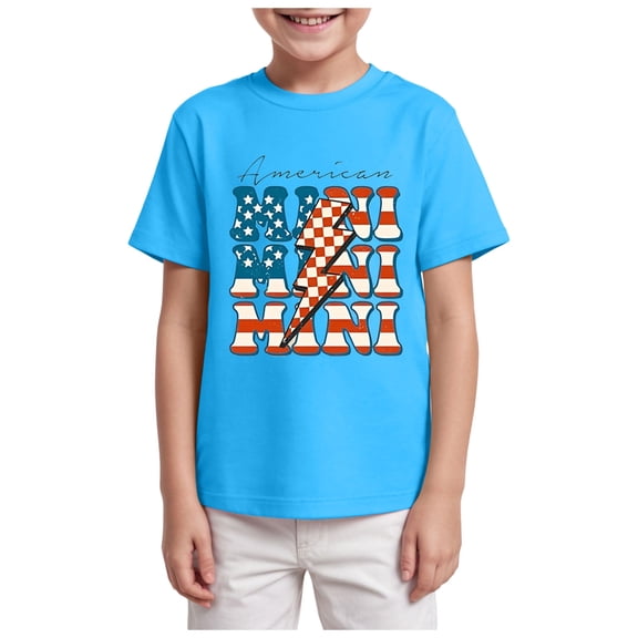 TOWED22 Boy' Shirts Dinosaur Short Sleeve Tops T-Shirt Size for 3-6 Years(Sky Blue,13-14 Y)