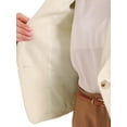 thumbnail image 5 of INSPIRE CHIC Women's Long Sleeve Lapel Collar Button Pockets Suit Jacket Work Blazer, 5 of 5