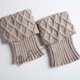 thumbnail image 1 of Calcetines cálidos para mujer Botas de lana tejidas para mujer Leggings cortos con rejilla de diamantes y vuelta, 1 of 6