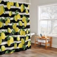thumbnail image 4 of Yellow Lemon Shower Curtain, Summer Fruit Black White Striped Country Waterproof Shower Curtain Set with 12 Hooks Lightweight Bath Curtains Fabric Bathroom Decor 60x72 Inches, 4 of 9