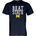 thumbnail image 2 of Unisex Blue 84 Navy Michigan Wolverines Beat State Rally Call T-Shirt, 2 of 3