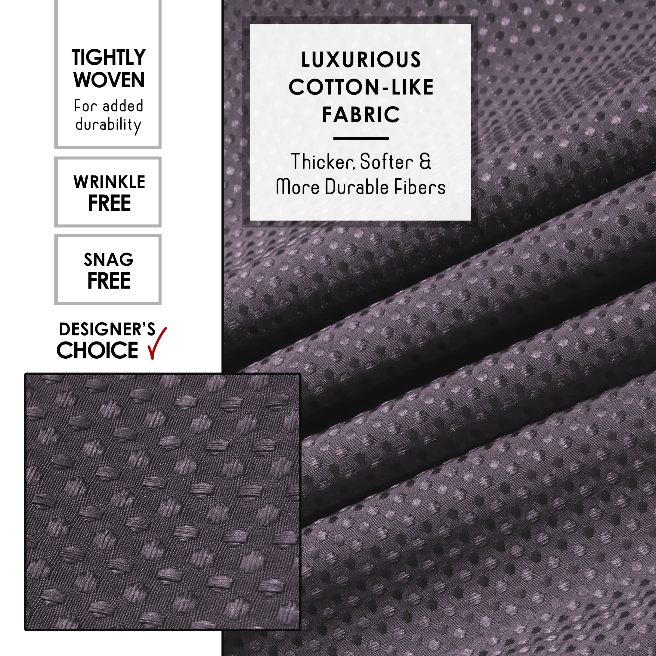 (3 pack) LammaLoe Purple Shower Curtain, Waffle Weave Heavy Duty Fabric Shower Curtain, 72” x 72" Hotel Luxury 256 GSM Bathroom Curtains