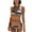 Blue-22, variant on Lopeceal Women's Bikini Sets Halter Neck Crochet Colorblock Two Piece Swimsuits Open Back Sexy High Cut Thong Bathing Suit