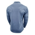 thumbnail image 6 of Miluxas Men's Lapel Cardigan T-Shirt Casual Classic Solid Color Long-Sleeved Shirt Business Button Ribbed Bottoming Shirt Light Blue, 6 of 7