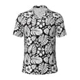 thumbnail image 2 of Daiia Tropical Leaves Pattern Men’s Polo Shirts,Solid Deck Shirt,Classic Fit, Breathable Cotton Polo for Casual and Sport Wear-Medium, 2 of 7