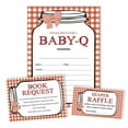 thumbnail image 4 of Inkdotpot Set Of 30BBQ Baby Shower Invitations-Diaper Raffle Tickets And Baby Shower Book Request Cards Gender Neutral Invites Its A Boy Its A Girl, 4 of 8
