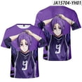 thumbnail image 3 of 2022 Última camiseta BLUE LOCK NAGI para hombres, camisetas con estampado 3D para mujeres, camisetas de manga corta con cuello redondo, camisetas de dibujos animados de anime para niños y niñas, 3 of 5