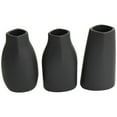 thumbnail image 5 of DecMode 5"W, 9"H Minimalistic Dimensional Black Ceramic Vase with Varying Shapes, Set of 3, 5 of 12