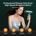 thumbnail image 2 of Hair Dryer, Foldable Dual Lonic Blow Dryer for Women Men, with Powerful Brushless Motor, Magnetic Nozzle, 12 Modes, High Speed, Fast Drying, Silent, for Travel Salon Home C80, 2 of 3