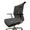 thumbnail image 6 of Ambesonne Modern Office Chair Cover Stretchable High Back, Halloween Magic Symbols Art, Multicolor, 6 of 6