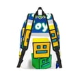thumbnail image 2 of Lsque Geometry Dash Pattern Canvas Daypack, Durable Backpack, High-quality Versatile Backpack,Vintage Compact Backpack-Small, 2 of 6