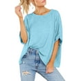 thumbnail image 3 of Women Oversized T-Shirt Summer Casual Short Sleeve Loose Tee Tops, 3 of 7