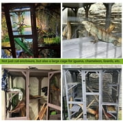 Segmart Cat House Outdoor Catio Wooden Walk-in Cat Enclosure Large for Multiple Cats, Upgrade Luxurious Cat Condo with Sunshine Board, Dark Grey