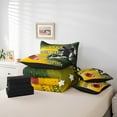 thumbnail image 6 of Feelyou American Football Bedding Comforter Set 7 Pieces for Boys, Rugby Sport Queen Bedding Sets, Orange Green Queen Sheet Sets, Green Bay Print Bedroom Decor, 6 of 8