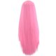 thumbnail image 3 of Peluca larga, lisa, sintética, para cosplay, color rosa, 65 cm, 3 of 3