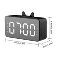 thumbnail image 4 of Reloj despertador Radio Reloj de escritorio Pantalla LCD Reproducción de música compatible con Bluetooth Alarma digital para oficina en casa, Negro Inevent EL001109-01B, 4 of 7