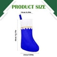 thumbnail image 3 of 12Pack Felt Blue Christmas Stockings, 14.2 Inches Personalized Christmas Stockings, White Cuff with Gold Trim DIY Christmas Stockings for Family Holiday Christmas Party Decorations, 3 of 9