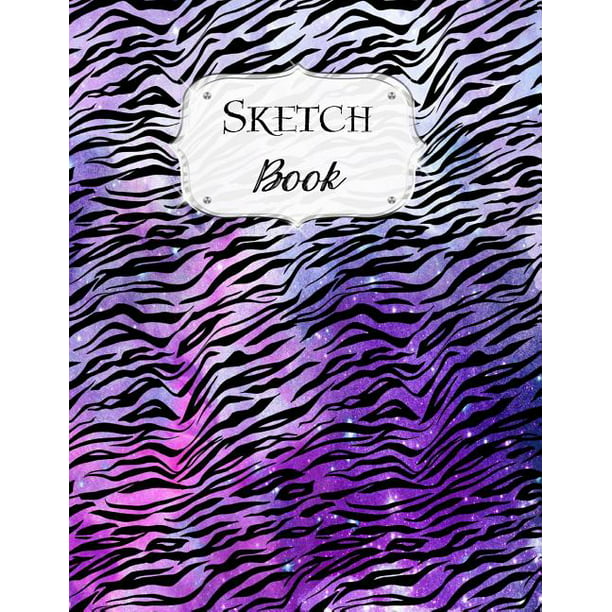 Sketch Book: Animal Print Sketchbook Scetchpad for Drawing or Doodling  Notebook Pad for Creative Artists #4 Purple Black (Other) 