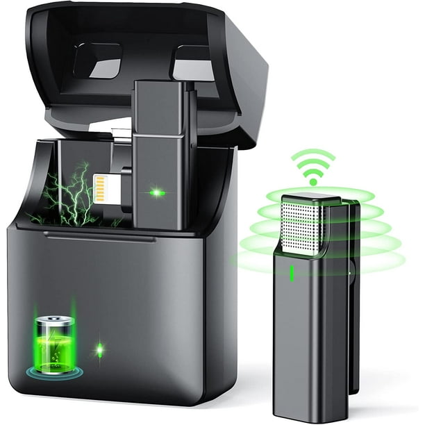 Wireless Lavalier Microphone with Charging Case,PlugPlay Wireless