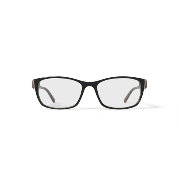 EasyClip Women's EC3297 Rectangular Prescription Eyeglasses with Case, Brown