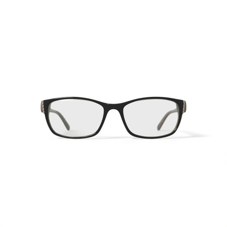 EasyClip Women's EC3297 Rectangular Prescription Eyeglasses with Case, Brown