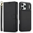 thumbnail image 2 of LC.IMEEKE Case for iPhone 17 Pro 6.3 inch, 2 in1 Multifunctional Detachable Wallet Phone Case for Men Women with RFID Blocking Wrist Strap Shockproof Protective Case,Black,For iPhone 17 Pro, 2 of 11