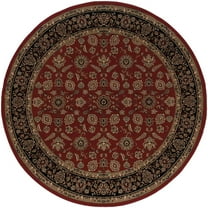 Oriental Weavers Ariana Area Rug - 271C3 - 6' Round - in Red/ Black - Vintage Inspired, Stain Resistant, Family and Pet Friendly , Dining Area Rug