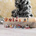 thumbnail image 4 of Mini Resin Christmas Ornaments Set Of 48 - Rustic Christmas Decorations - Small Miniature Christmas Tree Ornaments - Santa Snowman Gingerbread Angel, 4 of 5