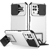 Case for Samsung Galaxy A12 5G, with Camera Cover Kickstand [Protective & Slim Fit] [Anti-Scratch & Anti-Fingerprint] Sliding Lens Cover Protection for Samsung Galaxy A12 5G, 6.5 Inch, White
