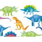 Pack of 1, Sketchy Dinosaurs Wrapping Paper 30" x 417', Half Ream Roll for Celebration, Party, Holiday, Birthday and Events, Made in USA