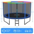 thumbnail image 6 of YORIN Trampoline for 2-3 Kids, 8FT 10FT 14FT 12FT Trampoline for Adults with Enclosure Net, Ladder, Light, 800LBS Weight Capacity Outdoor Round Recreational Trampoline, Heavy Duty Trampoline, 6 of 10