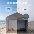 thumbnail image 4 of CROWN SHADES 10X10 Comercial Instant Canopy Pop Up Tent with Center Lock 4 Sidewalls Sto'N Go Bag Gray, 4 of 10